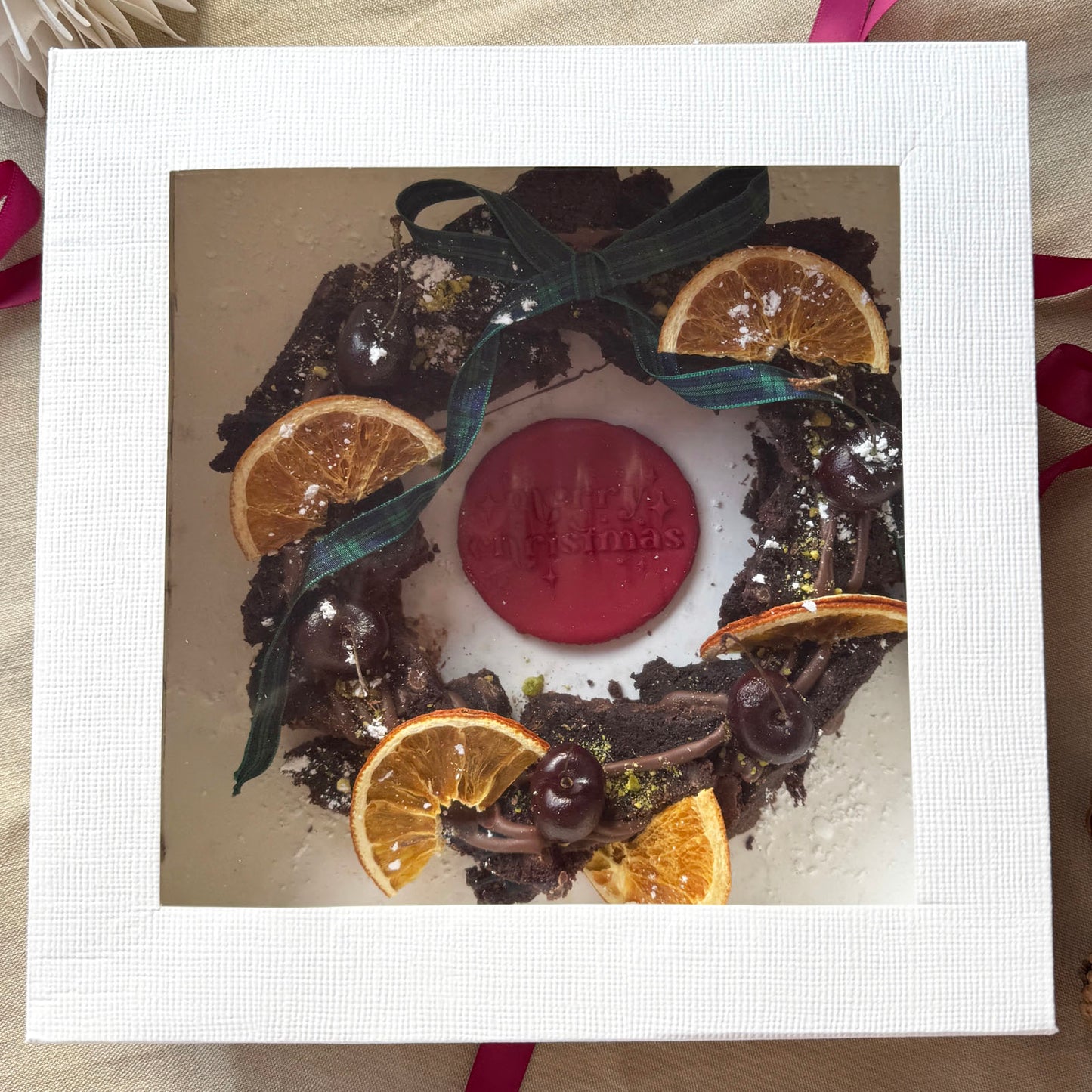 Christmas 25 Festive Brownie Wreath Sharer