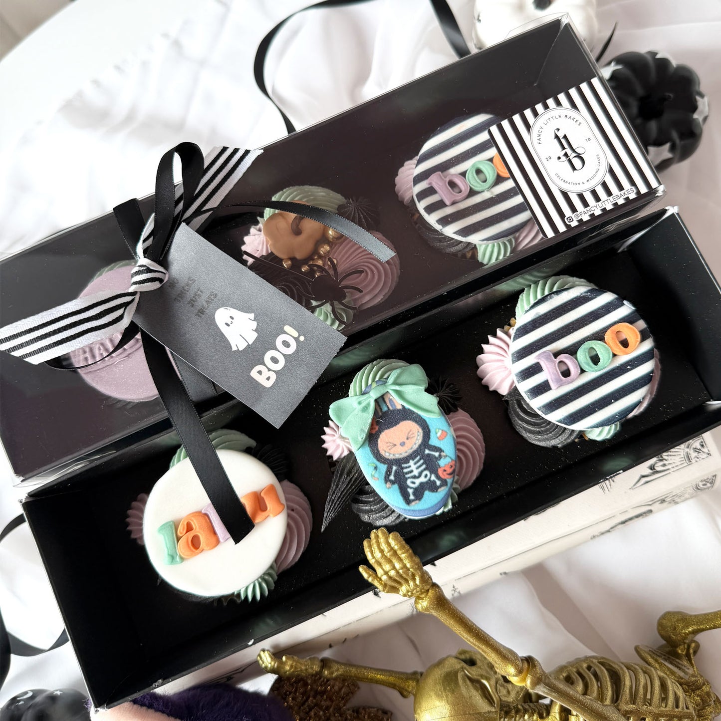Halloween Spooky Trio Of Cupcakes Box