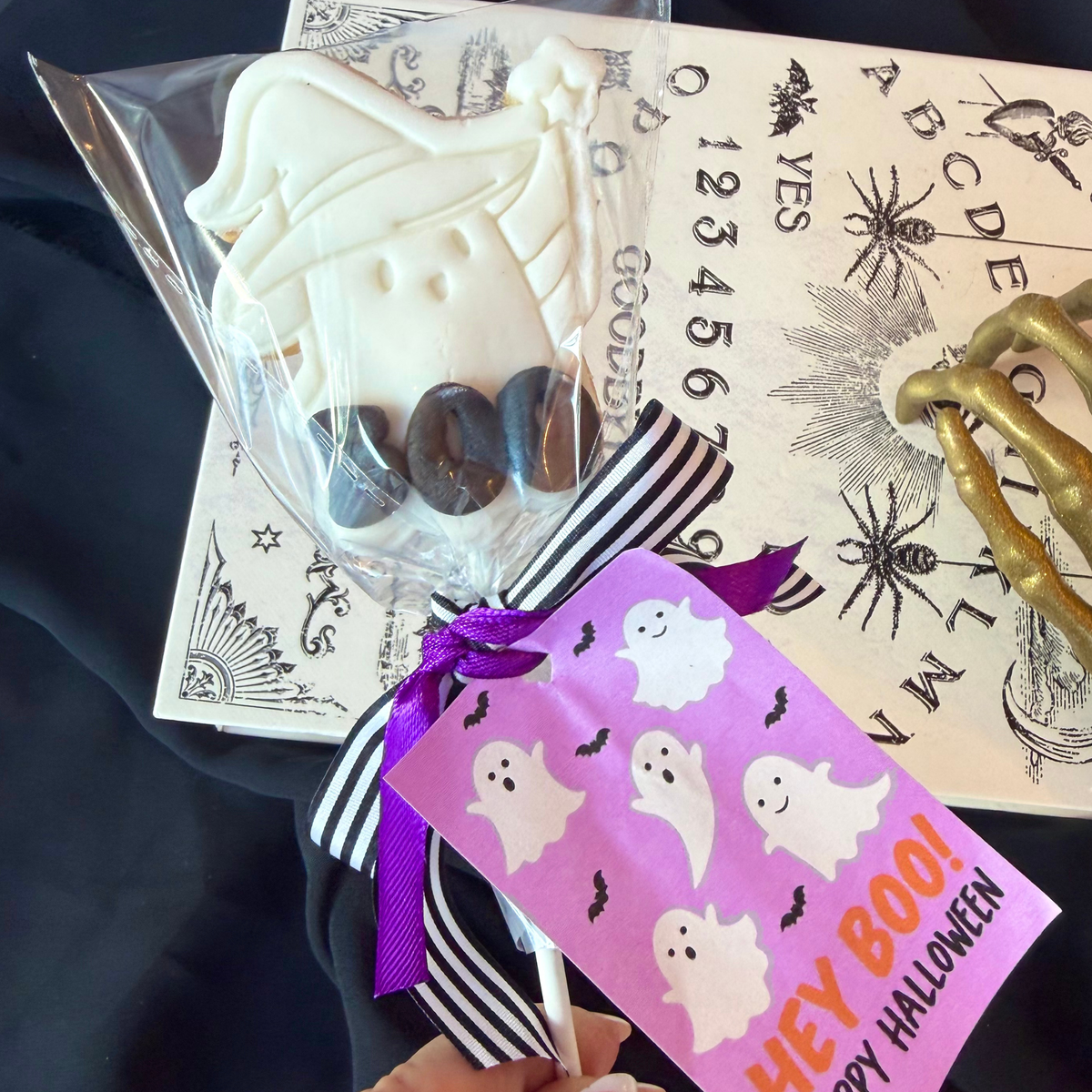 Boo Halloween Biscuit Lolly