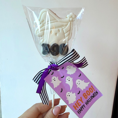 Boo Halloween Biscuit Lolly