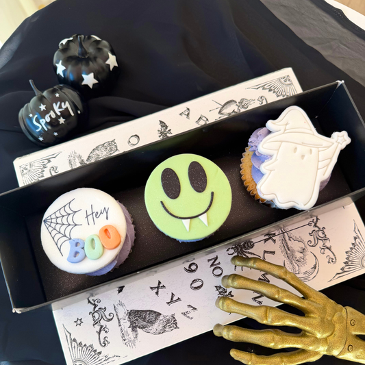 Hey Boo! Halloween Trio Of Cupcakes