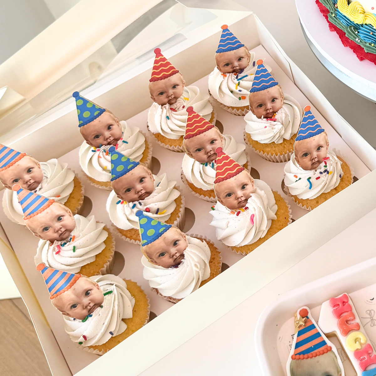 Baby Face Box of 12 Cupcakes