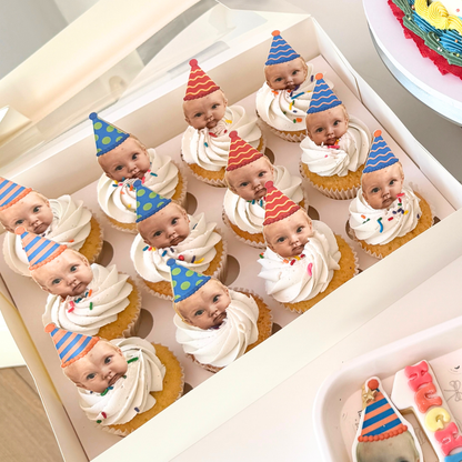 Baby Face Box of 12 Cupcakes