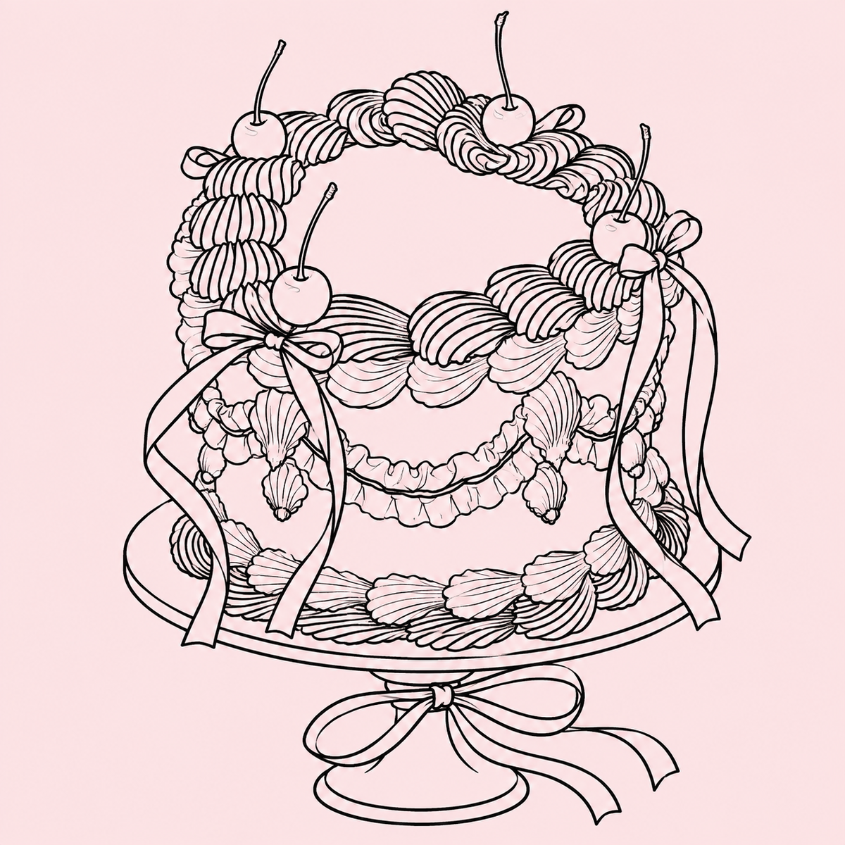 Custom Retro Cake Deposit