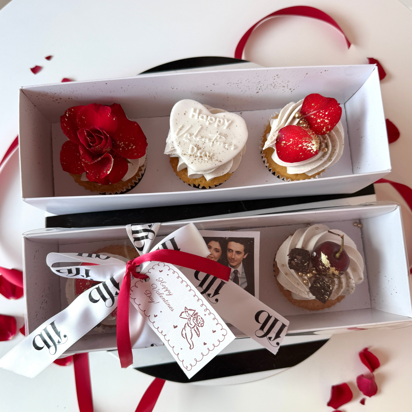 Valentines Day 2026 Polaroid Trio Of Cupcakes