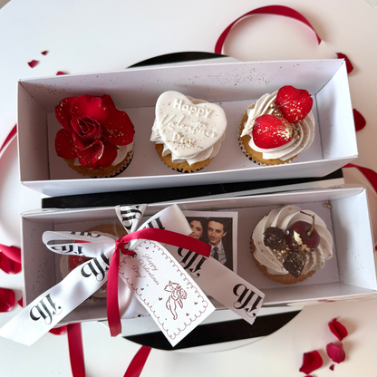 Valentines Day 2026 Rose Trio Of Cupcakes