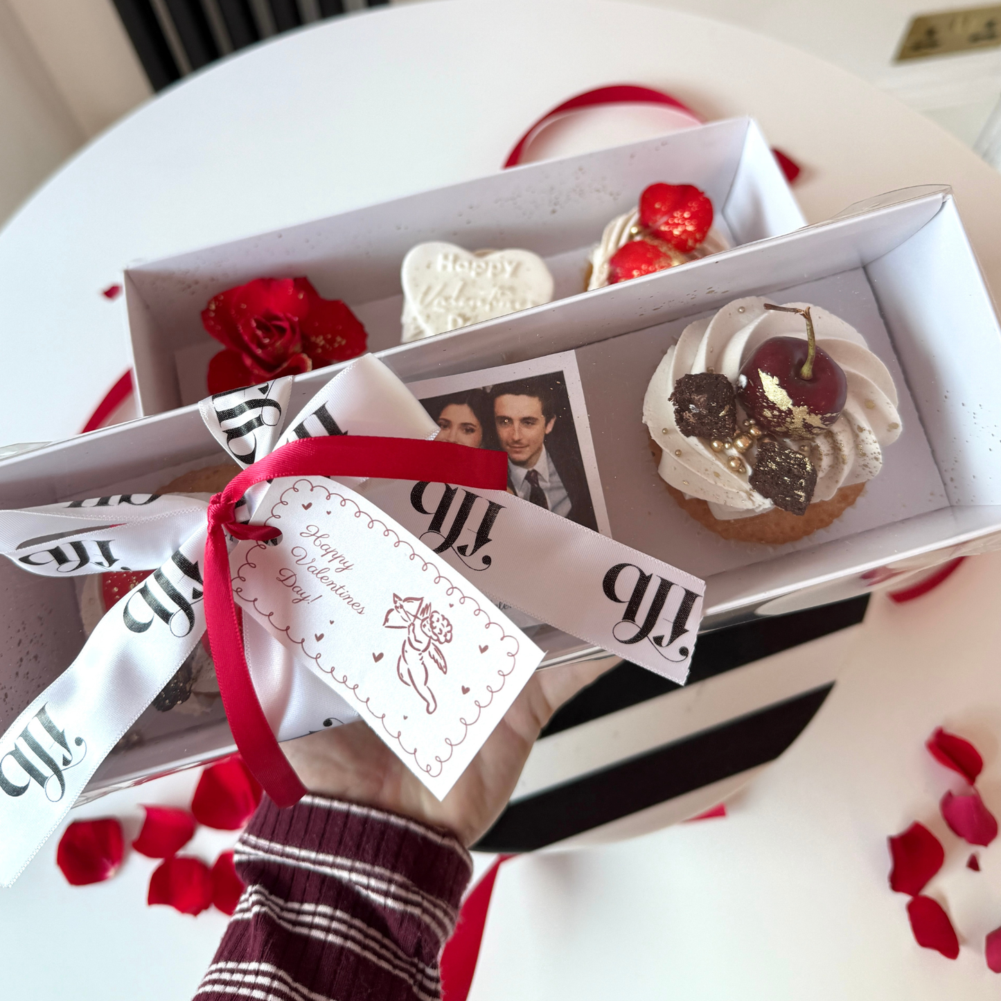 Valentines Day 2026 Polaroid Trio Of Cupcakes