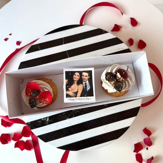 Valentines Day 2026 Polaroid Trio Of Cupcakes