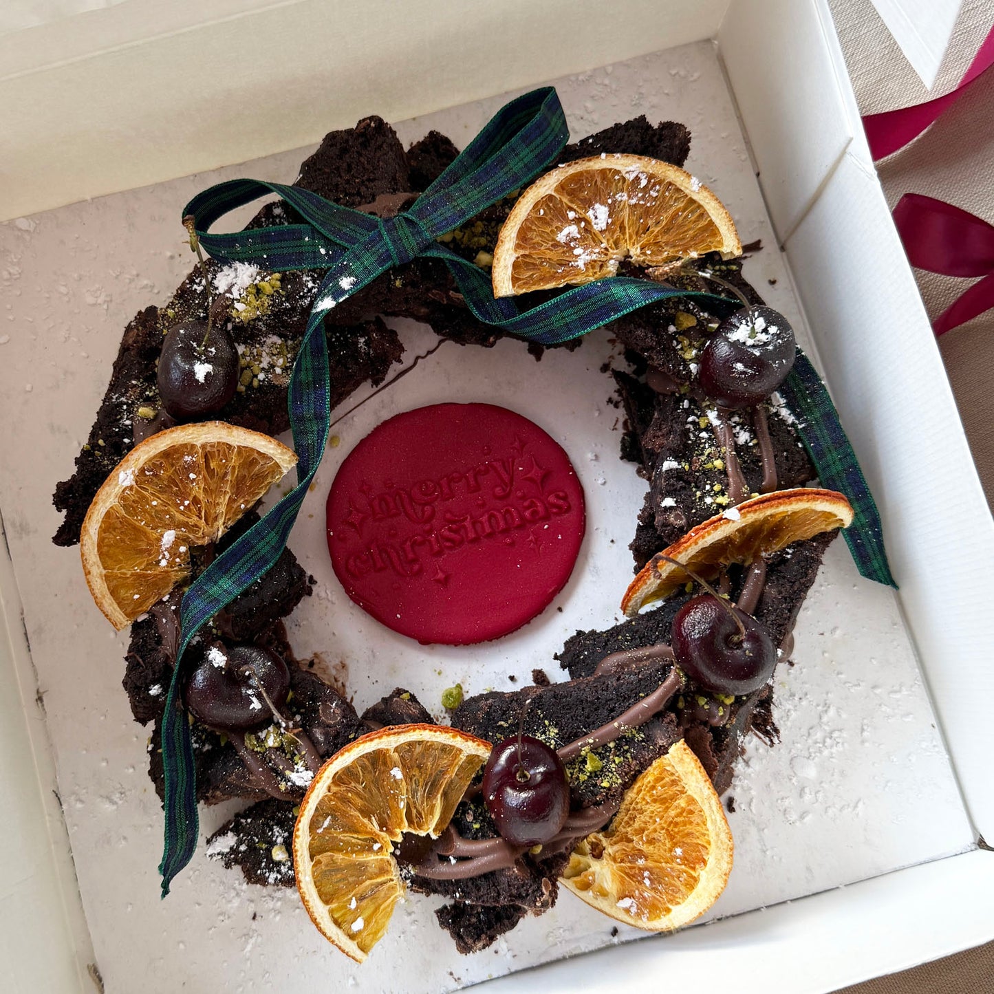 Christmas 25 Festive Brownie Wreath Sharer