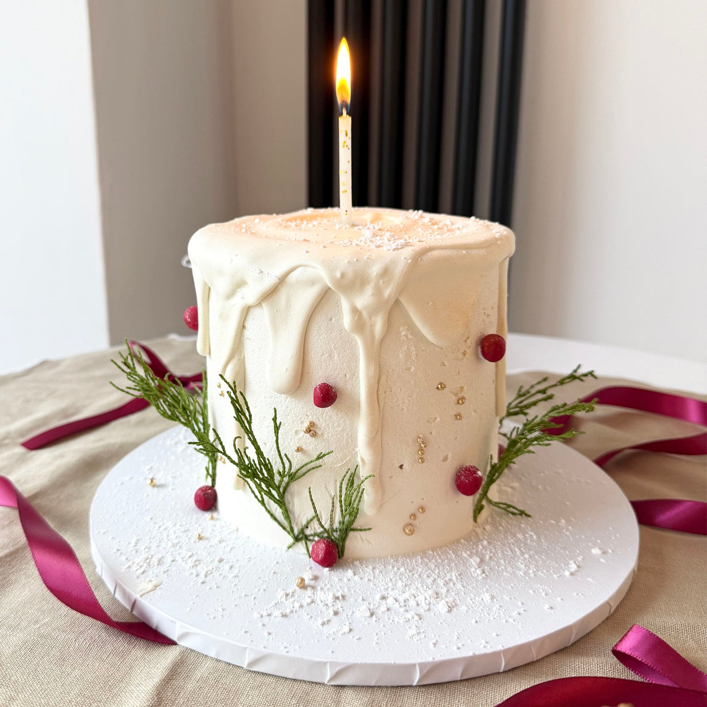 Christmas 25 Candle Cake